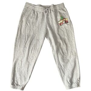 Peanuts Christmas Sweatpants XXL Gray Charlie Brown Snoopy Holiday Joggers 2021